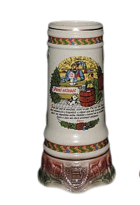 Pohár keramický zlacený 1000 ml