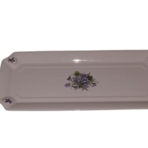 Růžový porcelán tác 41 cm fialka