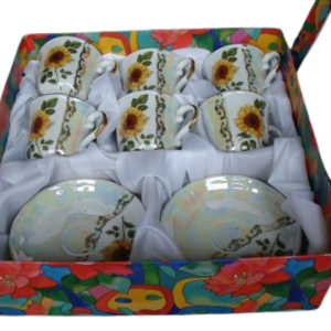 Souprava šálků slunečnice 6 ks