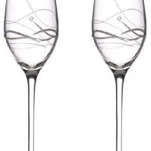 Sklenice na sekt s kamínky Swarovski GLITZ 210ml sada 2 ks