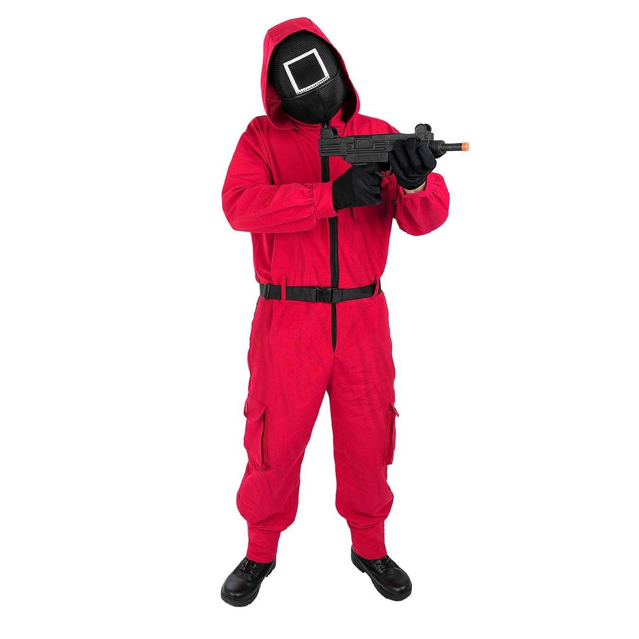 Kostým Squid game - Hra na oliheň Dozorce s maskou a rukavicemi M - Obrázek 4