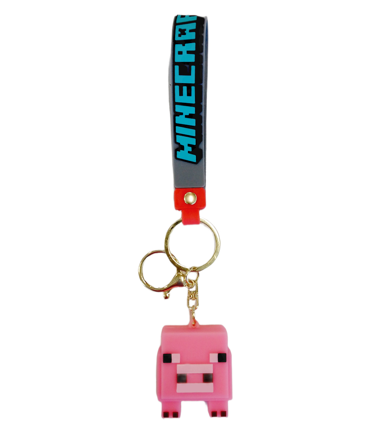 Dětská klíčenka Minecraft Prase s poutkem a karabinou - Obrázek 4