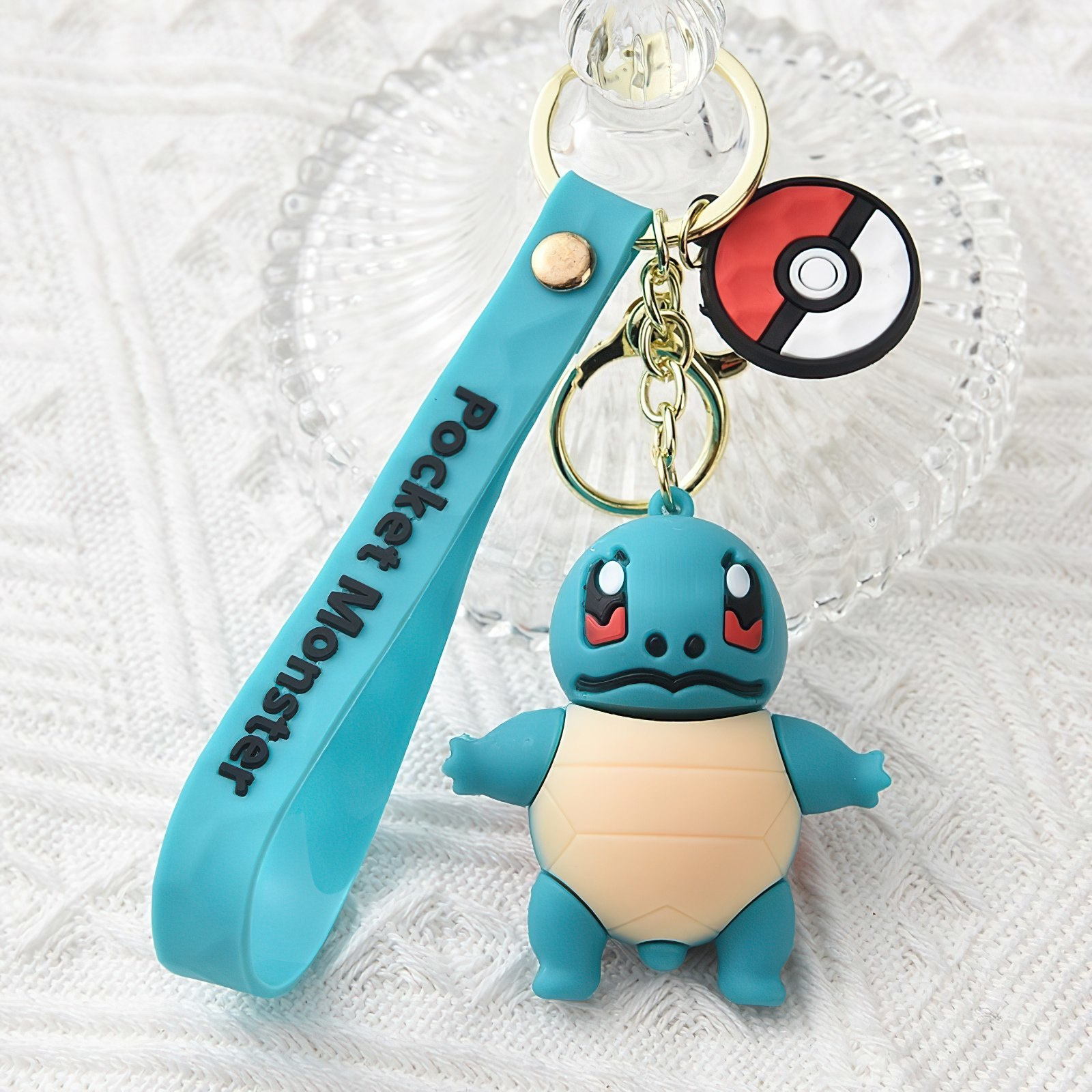 Dětská klíčenka Pokémon Squirtle s poutkem a karabinou - Obrázek 3