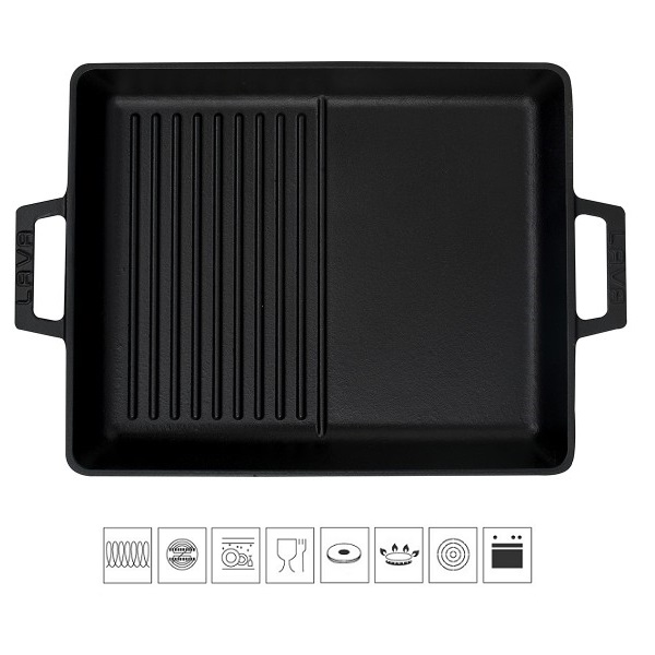 Litinová duo plotýnka 26x32cm - Obrázek 2