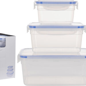 Sada 3ks čtvercových dóz Excelent s těsnícím víkem