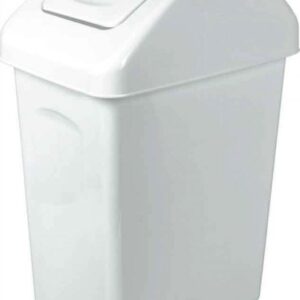 Odpadkový koš s výklopným víkem 10l - bílý
