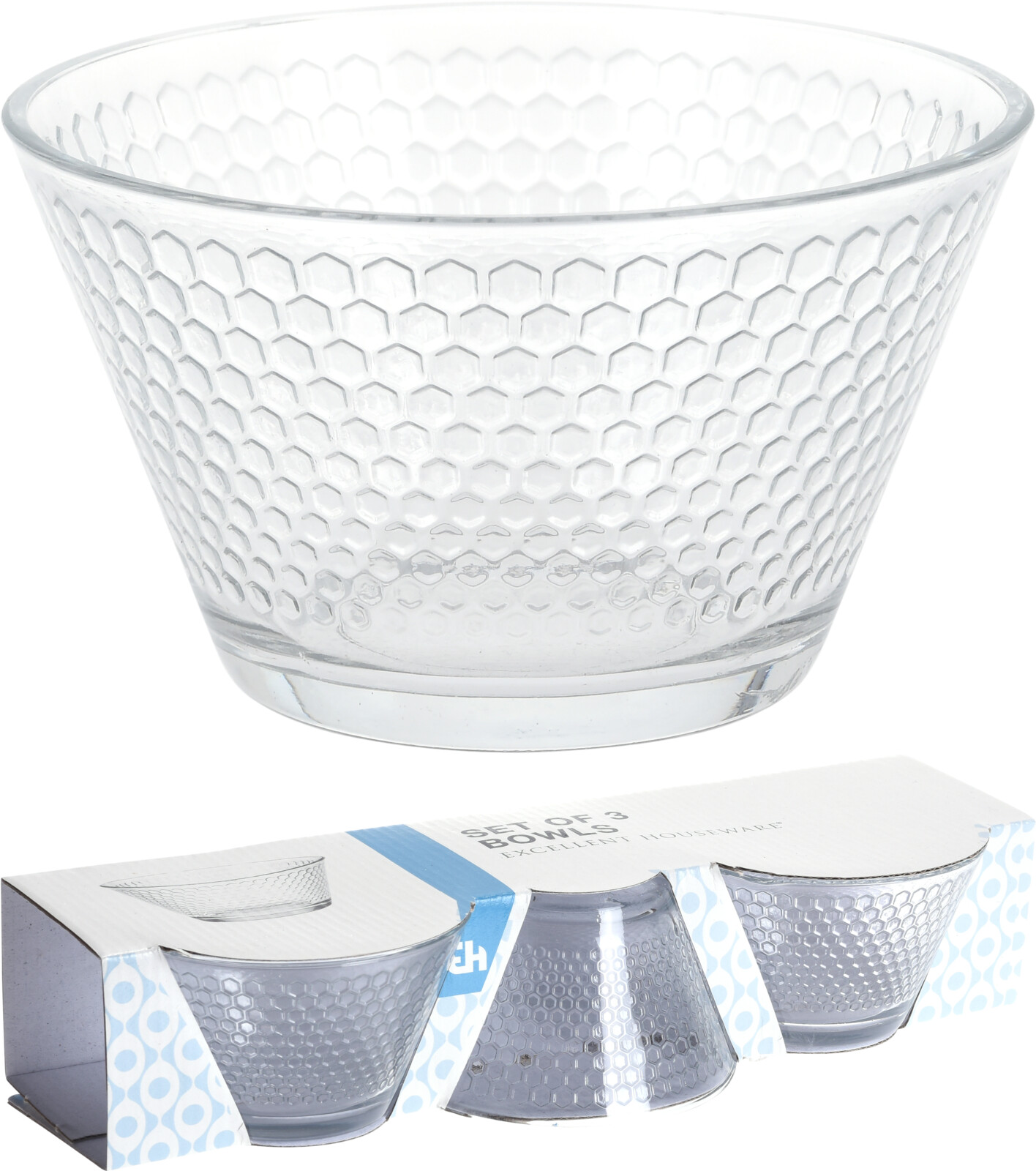 Sada skleněných misek 300ml -3 ks - Obrázek 2
