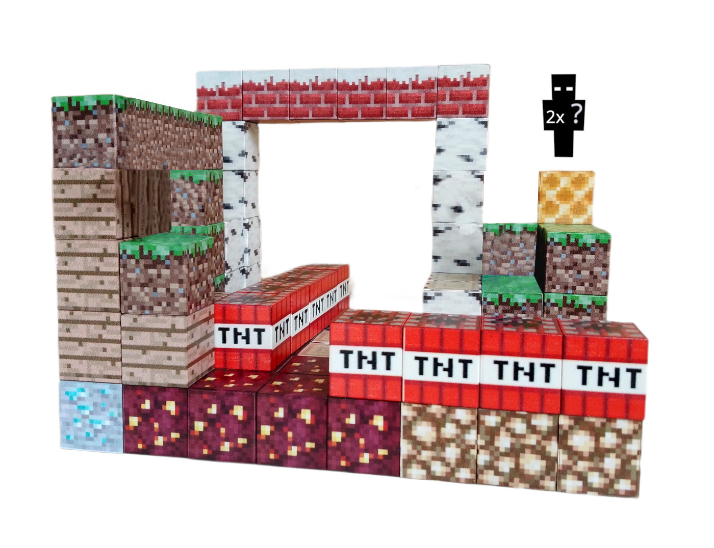 Magnetická stavebnice Minecraft TNT world 100ks - Obrázek 2