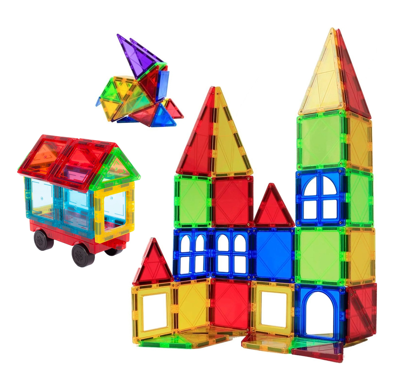 Magnetická 3D stavebnice Buildings 45ks - Obrázek 2