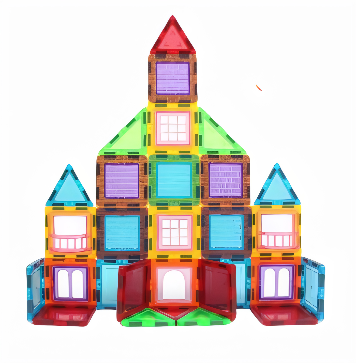 Magnetická 3D stavebnice Buildings 45ks - Obrázek 4
