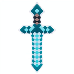 Plyšový polštář Minecraft diamantový meč 60cm