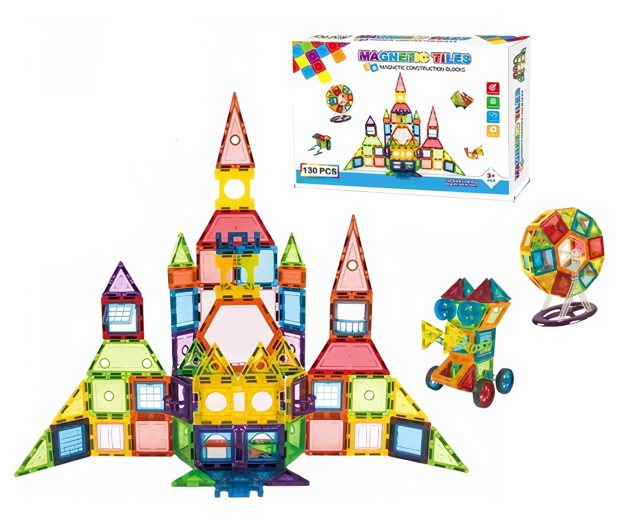 Magnetická 3D stavebnice Space castle 130ks