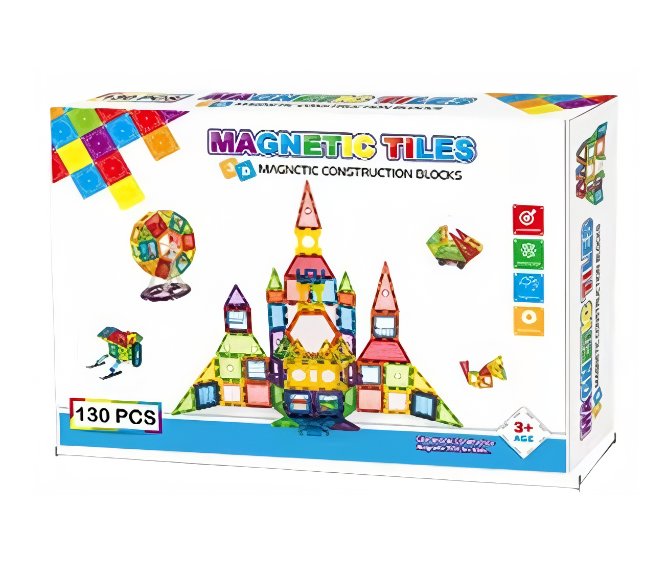 Magnetická 3D stavebnice Space castle 130ks - Obrázek 4